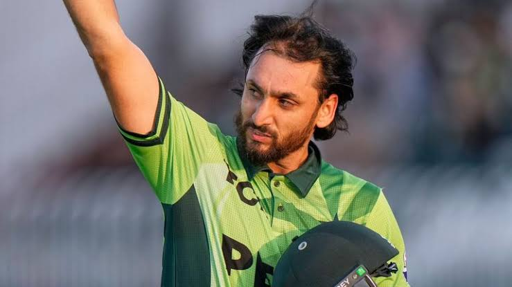 Salman Ali Agha batting for Pakistan