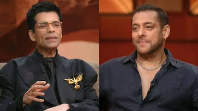 Salman Khan on Koffee With Karan Season 9 couch with Karan Johar and Karisma Kapoor