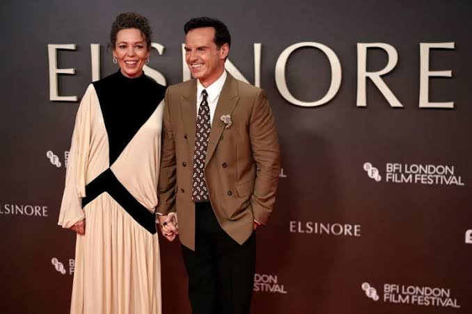 Andrew Scott and Olivia Colman at the Elsinore premiere at the BFI London Film Festival