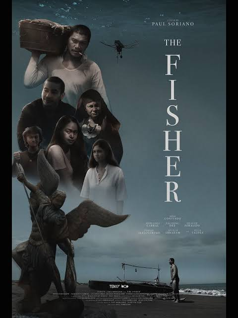 Promotional image for The Fisher showing a fisherman silhouetted against the sea
