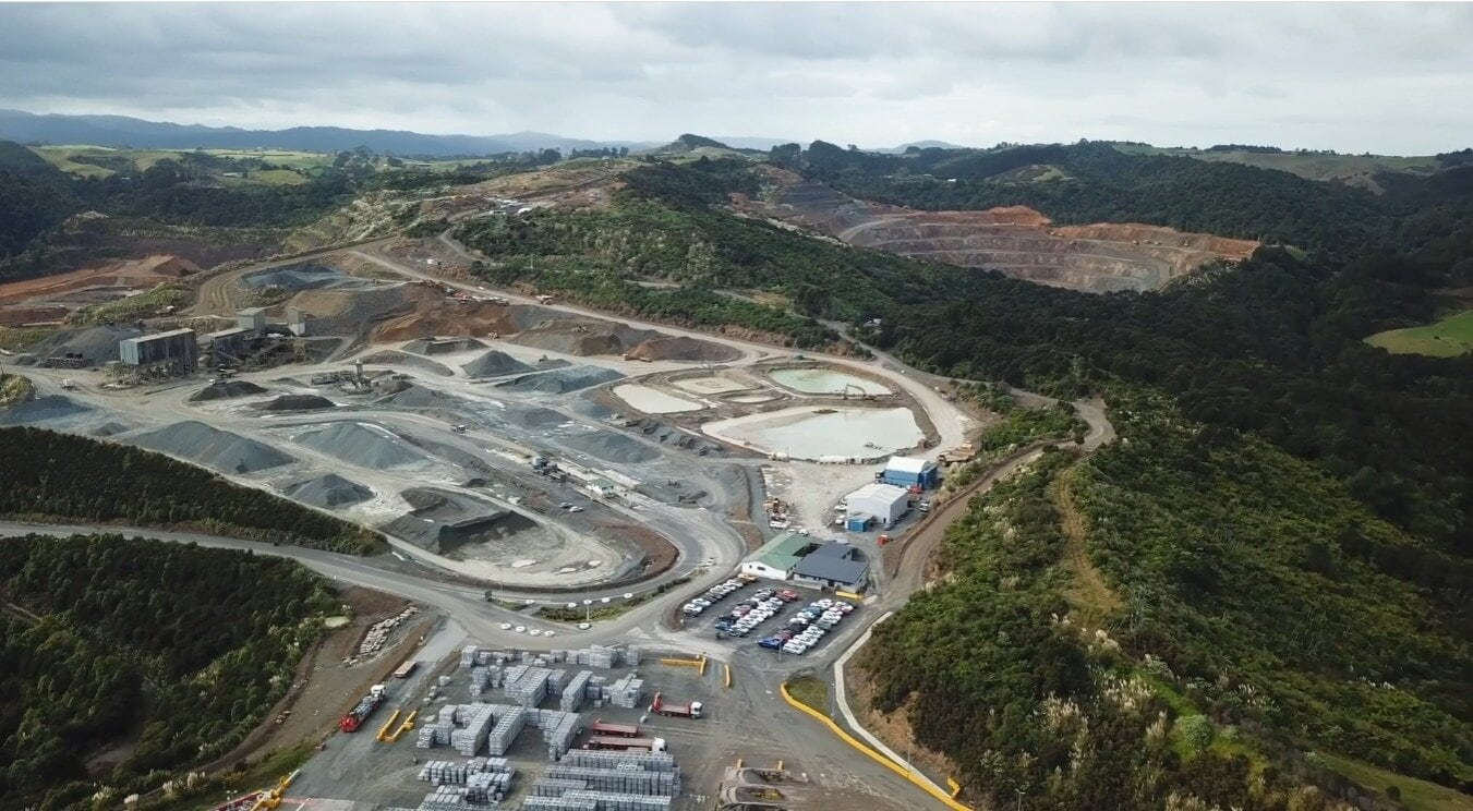 Aerial view of Hunua Quarry and surrounding bushland