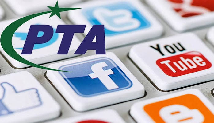 Smartphone screens showing social media icons with a gavel and a database graphic