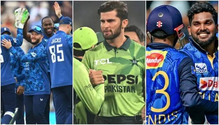 Trophy unveiled for Pakistan England Sri Lanka ODI tri series at Rawalpindi Cricket Stadium