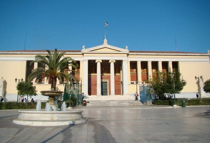 Students attending a university seminar on AI governance in Greece