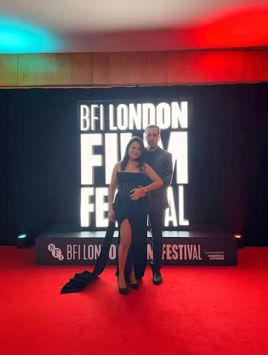 Crowd and red carpet at BFI London Film Festival at Southbank Centre