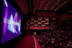 Crowd at a London Film Festival red carpet premiere