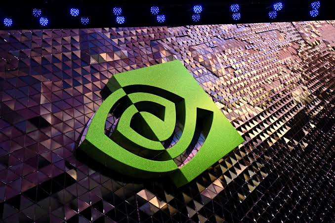 Nvidia and Meta logos projected on a data center background